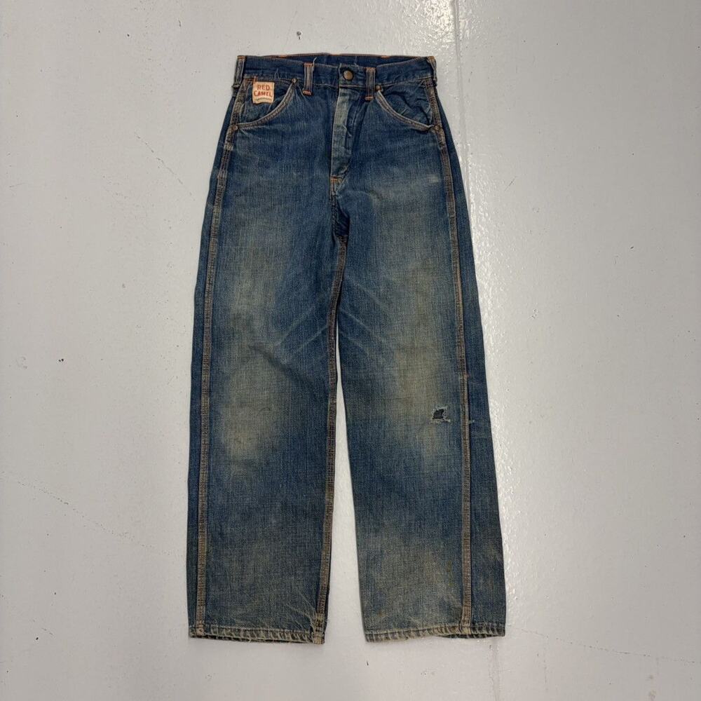 Vintage 60s Red Camel Dark Workwear Jeans 23x24